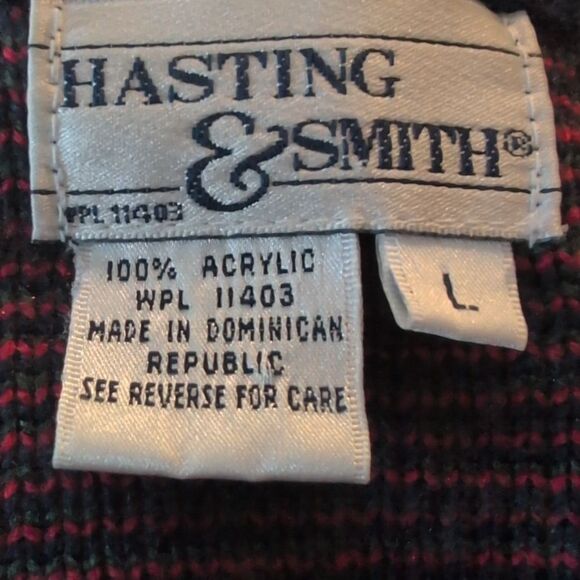 Women's vintage Hasting & Smith plaid cardigan sweater size large - Picture 2 of 5